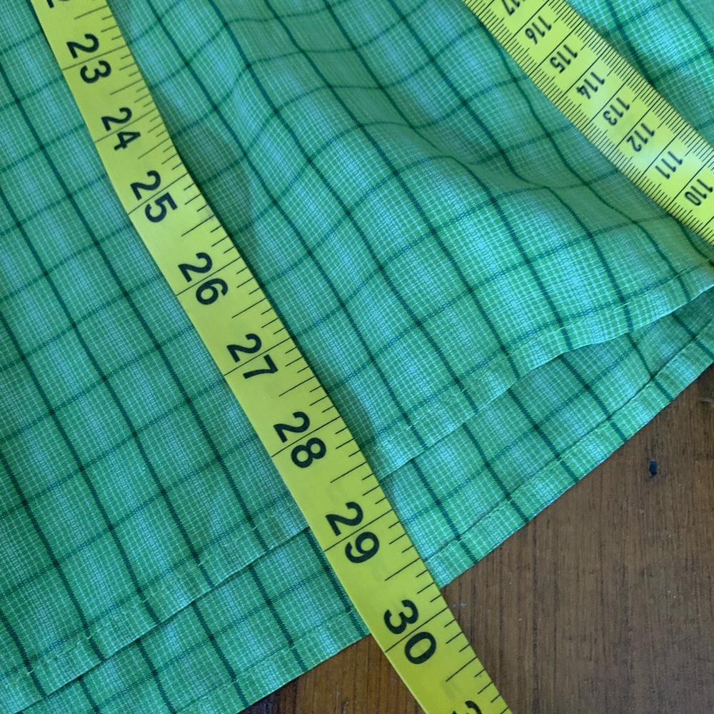 Marmot Eldridge Short Sleeve Green Windowpane Plaid Camp Shirt Sz L - Picture 7 of 9